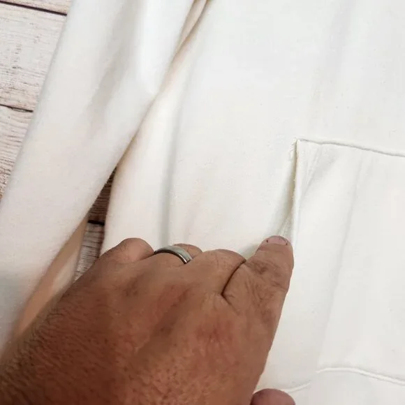 The North Face Half Dome Sweatshirt Hoodie Pullover Size L Ivory Pink Blue Women - Picture 6 of 16